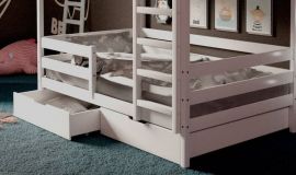 Ящики для белья 2 шт. Белый (для Кровать-домик двухъярусная 80*190) | подробнее Ящики для белья 2 шт. Белый (для Кровать-домик двухъярусная 80*190) | фото